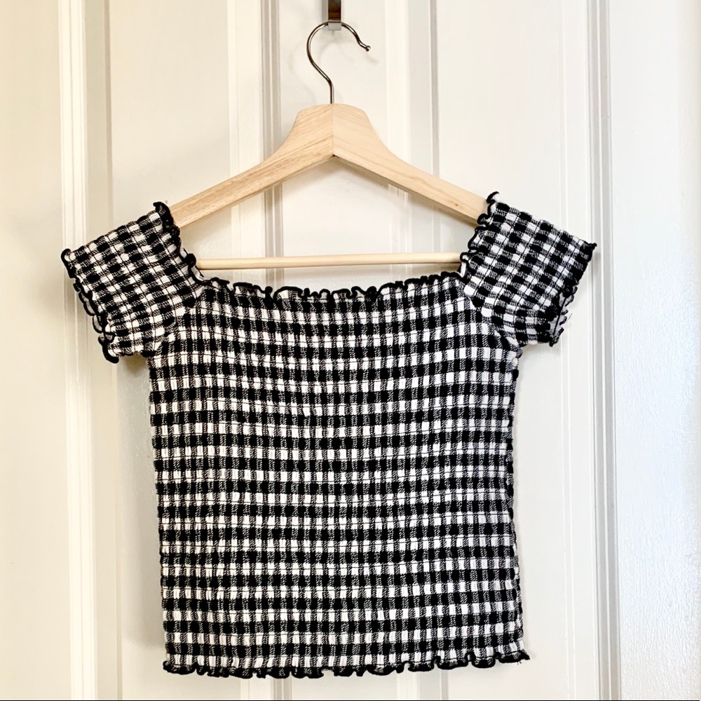 Hollister Smocked elasticized crop top